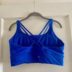 lululemon Energy Longline Bra in Galactic Cobalt Blue | Size 12